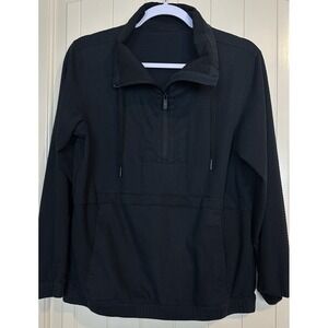 Lululemon 1/2  Zip Jacket pullover waffle fabric high neck stretch pockets sz M